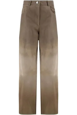 arma leder Dames, Broeken, Grijs, Maat: 2XS Leer