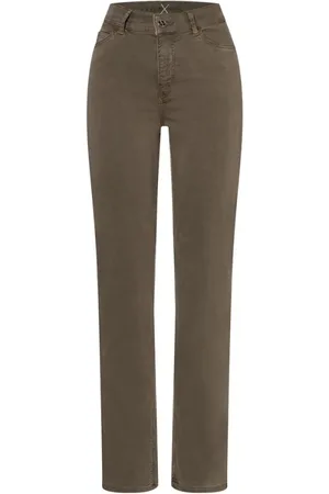 Mac Dames, Jeans, Groen, Maat: S L30 Denim