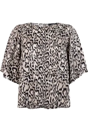 Jansen Amsterdam Dames, Blouses & Shirts, Veelkleurig, Maat: L Leer