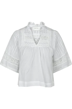 Neo Noir Dames, Blouses & Shirts, Wit, Maat: L Voile
