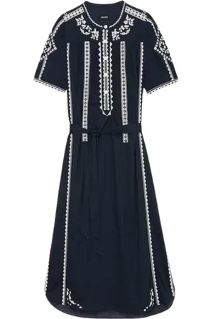 Zadig & Voltaire Dames, Jurken, Blauw, Maat: S