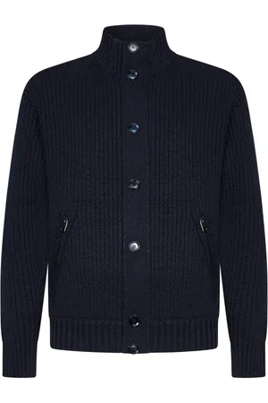 BRIONI Heren, Truien, Blauw, Maat: L Katoen