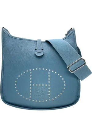 Hermès Dames, Pre-owned, Blauw, Maat: ONE Size Leer