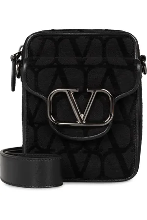 VALENTINO GARAVANI Heren, Tassen, Zwart, Maat: ONE Size Katoen