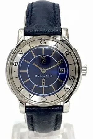 Bvlgari Dames, Pre-owned, Blauw, Maat: ONE Size Leer