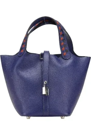 Hermès Dames, Pre-owned, Blauw, Maat: ONE Size Leer