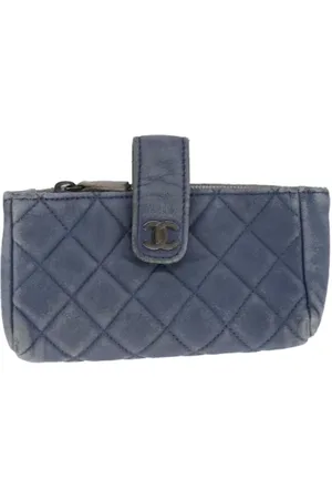 CHANEL Dames, Pre-owned, Blauw, Maat: ONE Size Leer