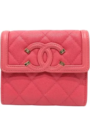 CHANEL Dames, Pre-owned, Roze, Maat: ONE Size Leer