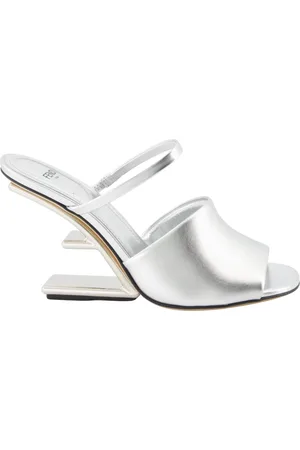 Fendi Dames, Schoenen, Grijs, Maat: 35 1/2 EU Leer