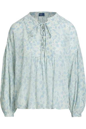 Ralph Lauren Dames, Blouses & Shirts, Groen, Maat: L Katoen