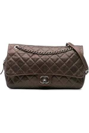 CHANEL Dames, Pre-owned, Bruin, Maat: ONE Size Leer