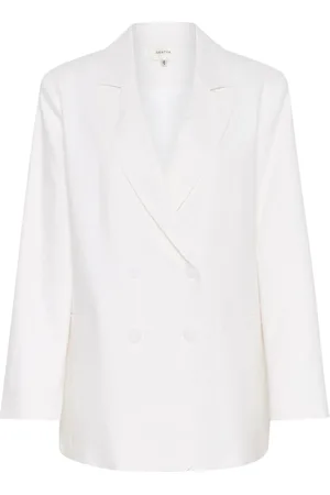 Gestuz Dames, Jassen, Wit, Maat: XL Linnen