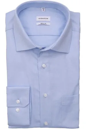 Seidensticker Heren, Overhemden, Blauw, Maat: 5XL