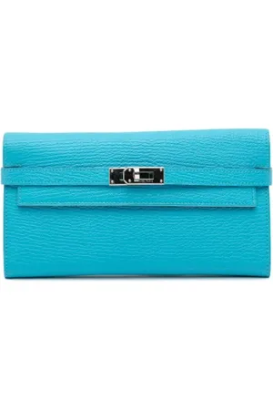 Hermès Dames, Pre-owned, Blauw, Maat: ONE Size Leer