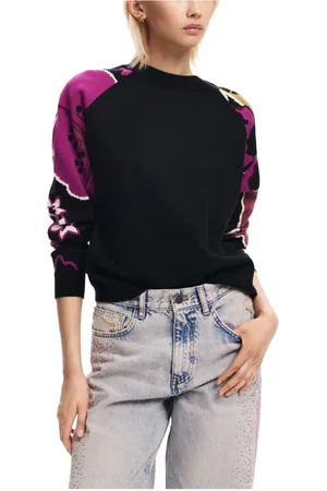 Desigual Dames, Truien, Zwart, Maat: S Viscose