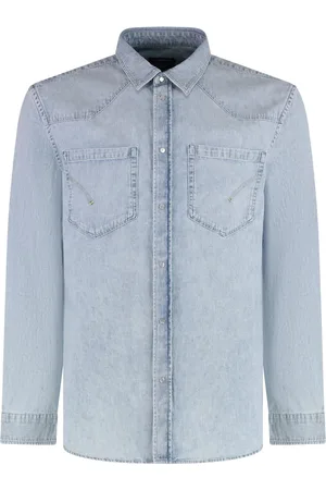 Dondup Heren, Overhemden, Blauw, Maat: L Katoen