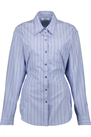 Paco rabanne Dames, Blouses & Shirts, Blauw, Maat: XS Katoen