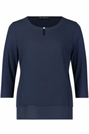 Betty Barclay Dames, Tops, Blauw, Maat: L