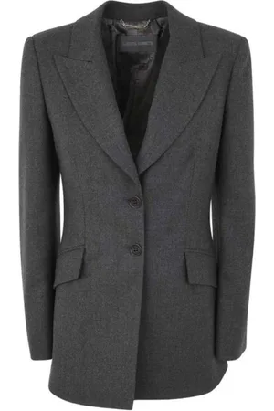 Alberta Ferretti Dames, Jassen, Grijs, Maat: M Wol