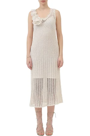ERMANNO SCERVINO Dames, Jurken, Wit, Maat: S Katoen