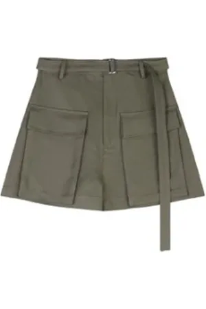 TELA Dames, Korte broeken, Groen, Maat: XS Linnen