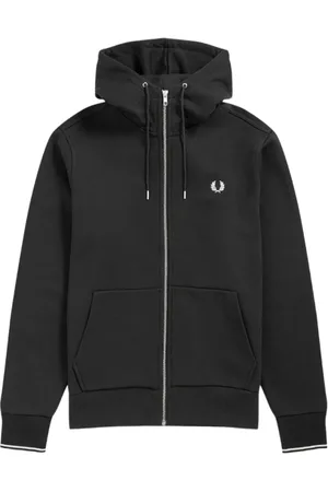 Fred Perry Heren, Sweatshirts & Hoodies, Zwart, Maat: 2XL