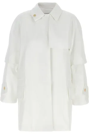 Max Mara Dames, Mantels, Wit, Maat: XS