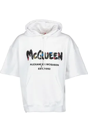 Alexander McQueen Heren, Sweatshirts & Hoodies, Wit, Maat: M Katoen