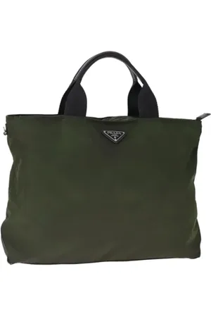 Prada Dames, Pre-owned, Groen, Maat: ONE Size Nylon