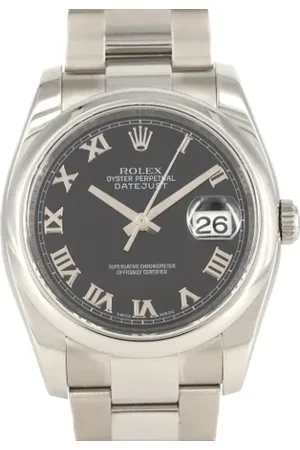 Rolex Heren, Pre-owned, Zwart, Maat: ONE Size Zijde