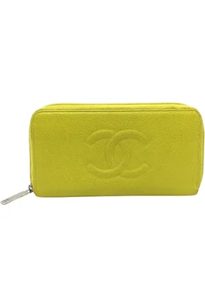 CHANEL Dames, Pre-owned, Geel, Maat: ONE Size Leer