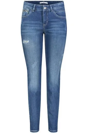 Mac Dames, Jeans, Blauw, Maat: 2XL L34