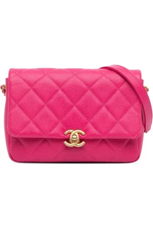 CHANEL Dames, Pre-owned, Roze, Maat: ONE Size Leer