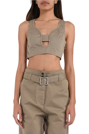 Pinko Dames, Tops, Groen, Maat: L Katoen