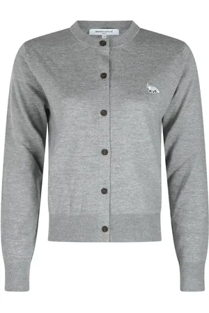 Maison Kitsuné Dames, Truien, Grijs, Maat: XS Wol