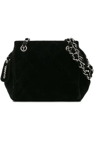 CHANEL Dames, Pre-owned, Zwart, Maat: ONE Size Velours