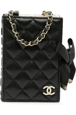 CHANEL Dames, Pre-owned, Zwart, Maat: ONE Size Leer