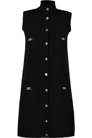 VERSACE Dames, Jurken, Zwart, Maat: 2XS Kasjmier