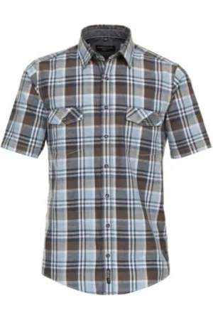 Casa Moda Heren, Overhemden, Veelkleurig, Maat: 2XL