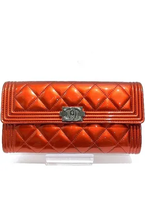 CHANEL Dames, Pre-owned, Rood, Maat: ONE Size Leer