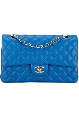 CHANEL Dames, Pre-owned, Blauw, Maat: ONE Size Leer