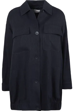Max Mara Dames, Jassen, Blauw, Maat: 3XS Katoen