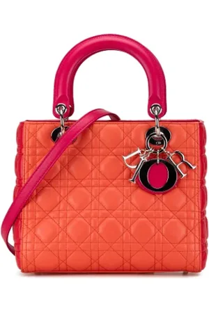 Dior Dames, Pre-owned, Oranje, Maat: ONE Size Leer