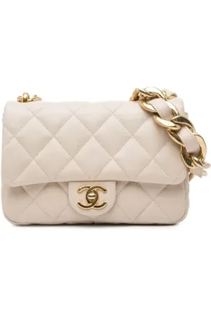 CHANEL Dames, Pre-owned, Bruin, Maat: ONE Size Leer