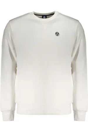 North Sails Heren, Sweatshirts & Hoodies, Wit, Maat: L Katoen