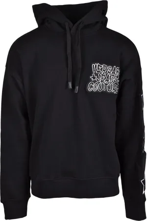 VERSACE Heren, Sweatshirts & Hoodies, Zwart, Maat: XS Katoen