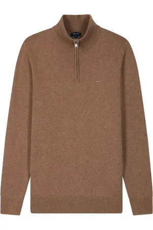 Eden Park Heren, Truien, Bruin, Maat: 3XL Katoen