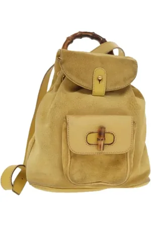 Gucci Dames, Pre-owned, Geel, Maat: ONE Size Leer