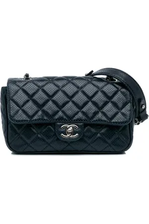 CHANEL Unisex, Pre-owned, Blauw, Maat: ONE Size Leer