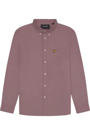 Lyle & Scott Heren, Overhemden, Paars, Maat: XS Katoen